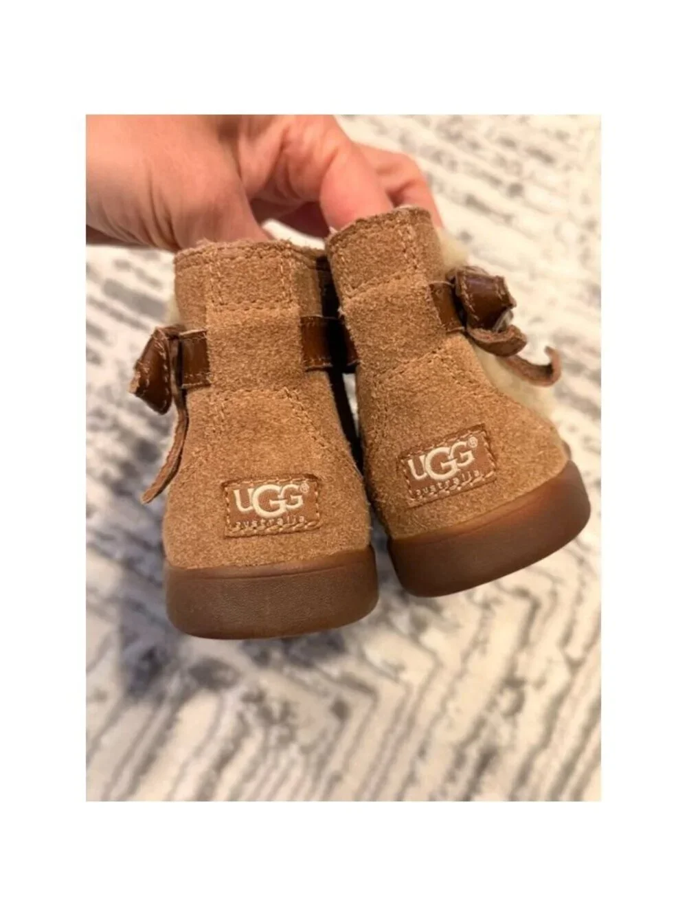UGG girls toddler size 8 Libbie chestnut bow boots 1005151T